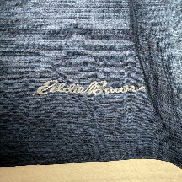 Eddie Bauer Legend Wash Shirt Mens XXL Blue Long Sleeve Tee Solid Crew Cotton - Picture 3 of 8